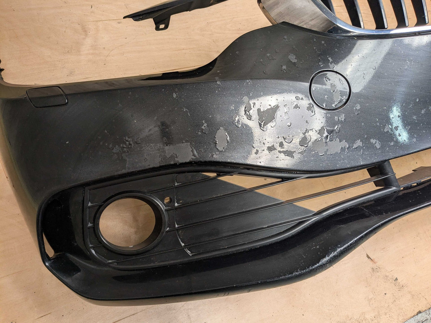 NOTE* OEM BMW F32 F33 F36 428 430 435 440 Front Bumper Cover w Grilles Black 475 BLACK SAPPHIRE METALLIC (475)