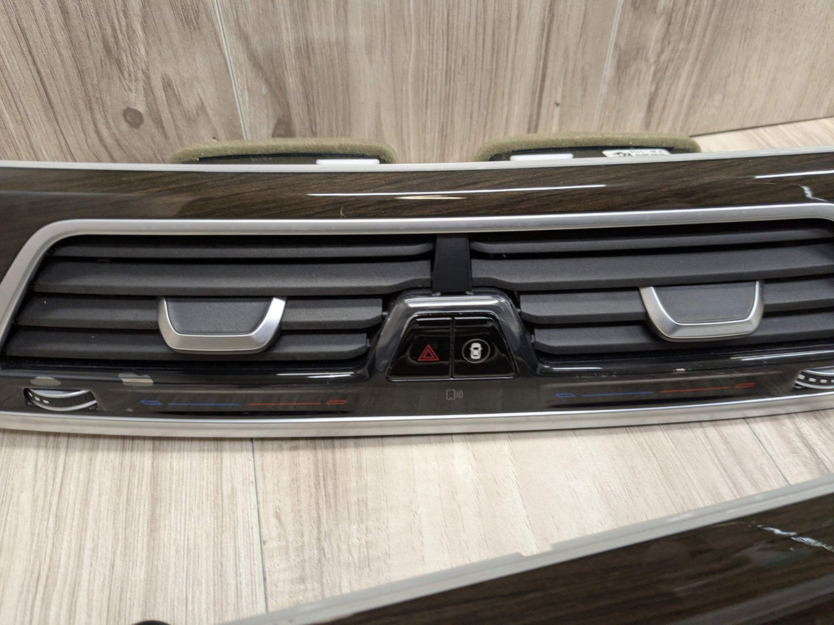 16-19 OEM BMW G12 750 Center Dash Doors Air Vent Wood Interior Light Trim SET