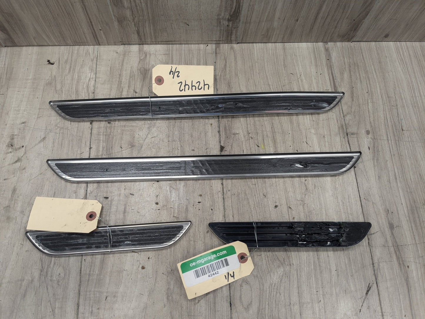 06-14 OEM BMW E70 E71 X5 X6 X5M M Front Rear Door Sill Cover Trim Entrance SET