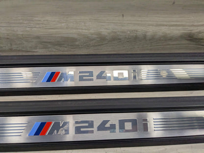 14-20 OEM BMW F22 F23 M240 Door Sill Entrance Molding Scuff Plate Trim SET
