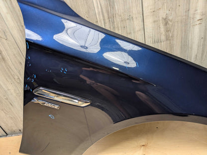 *11-16 OEM BMW F10 528 535 550 Right Passenger Side Fender Panel Blue A89 IMPERIALBLAU BRILLANTEFFEKT METALLI (A89)