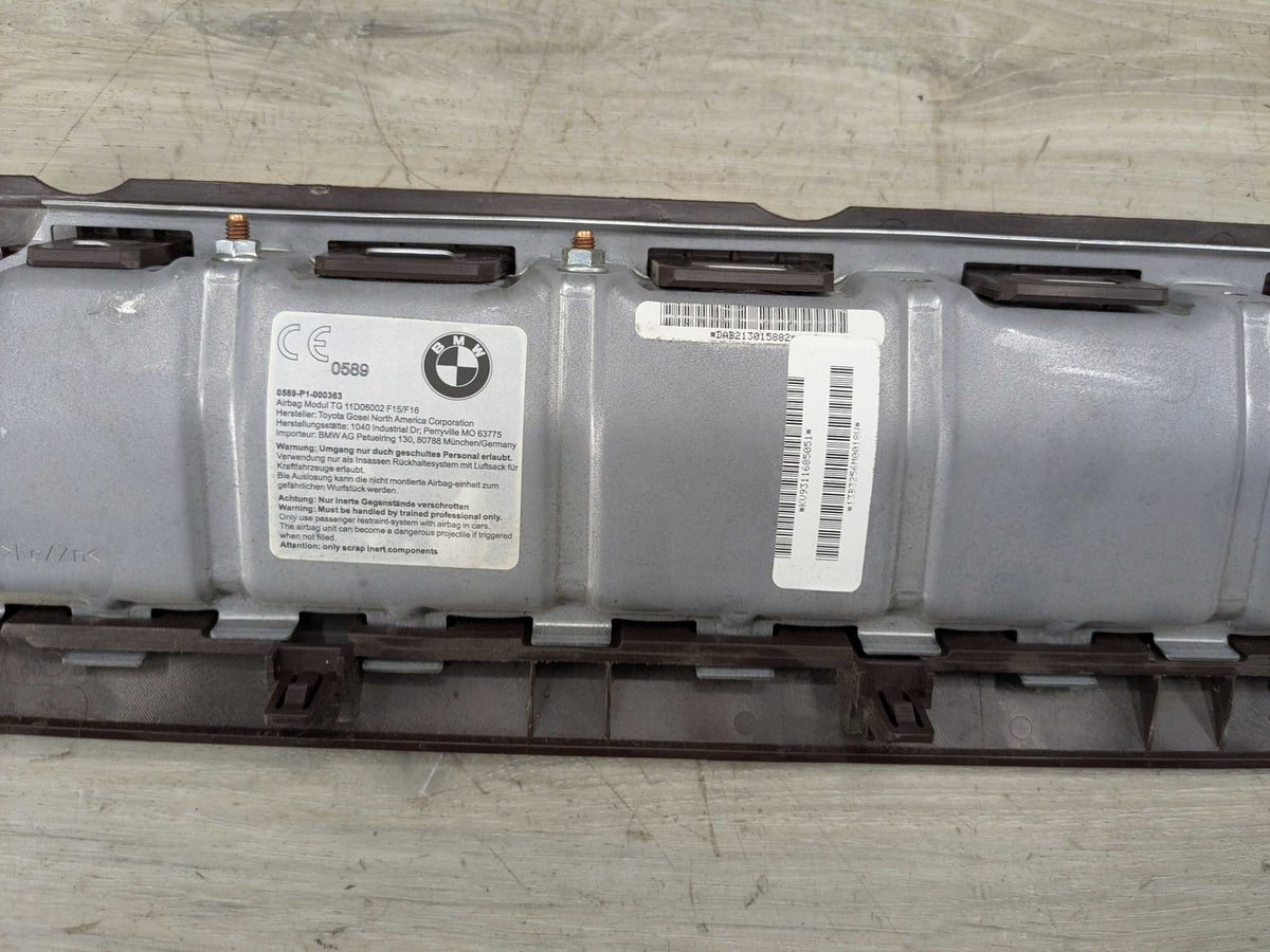 OEM BMW F15 F16 F85 F86 X5 X6 Front Right Passenger Knee Lower Dash Airbag Brown