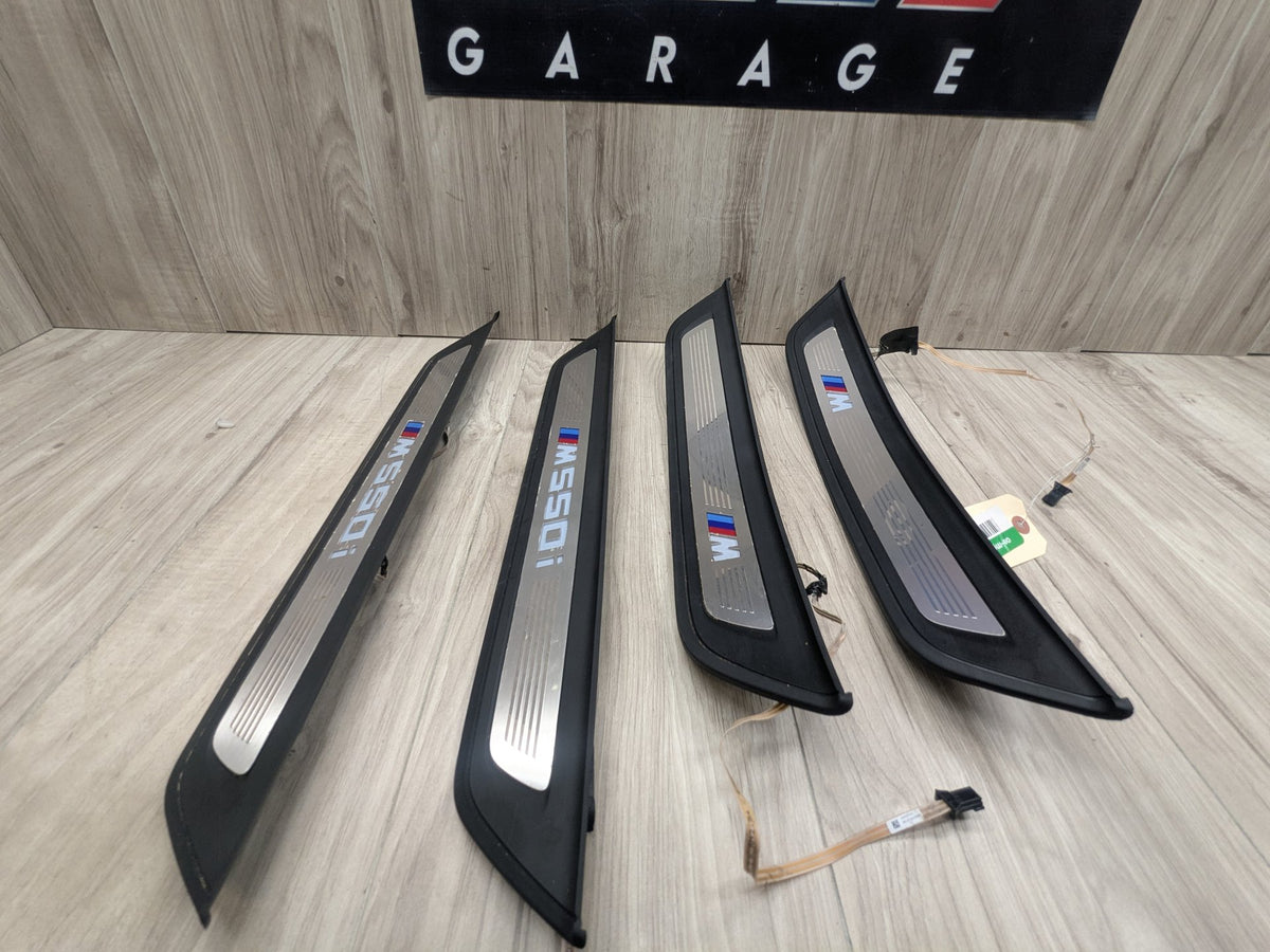 OEM BMW G30 530 540 M550 Front Rear Left Right Illuminated Door Sill Trim SET