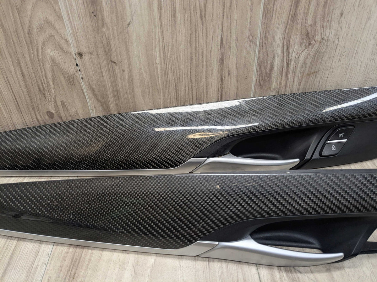 OEM BMW F16 F86 X6 X6M Front Rear Left Right Door Panel Card Trim CARBON FIBER