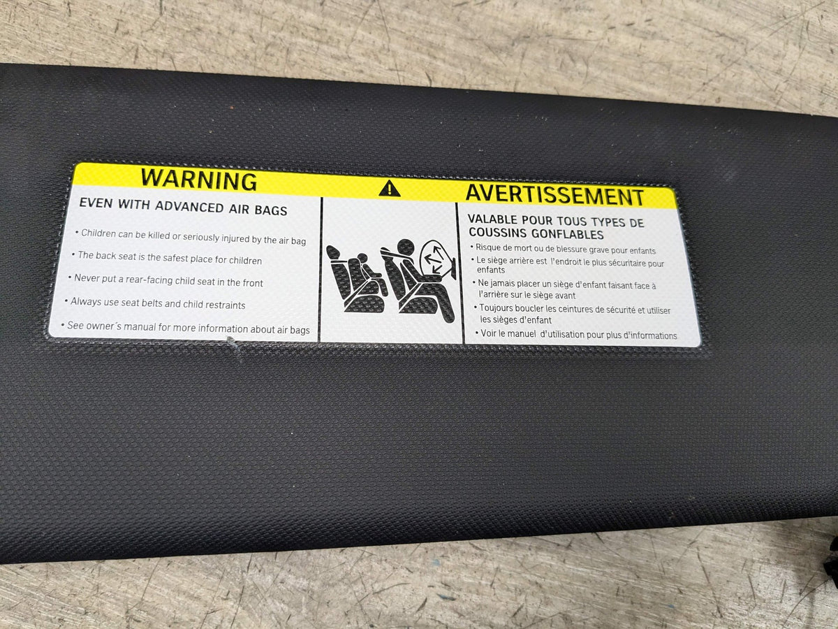 18-24 OEM BMW G01 G02 F97 F98 X3 Right Passenger Side Sun Visor Anthracite Black