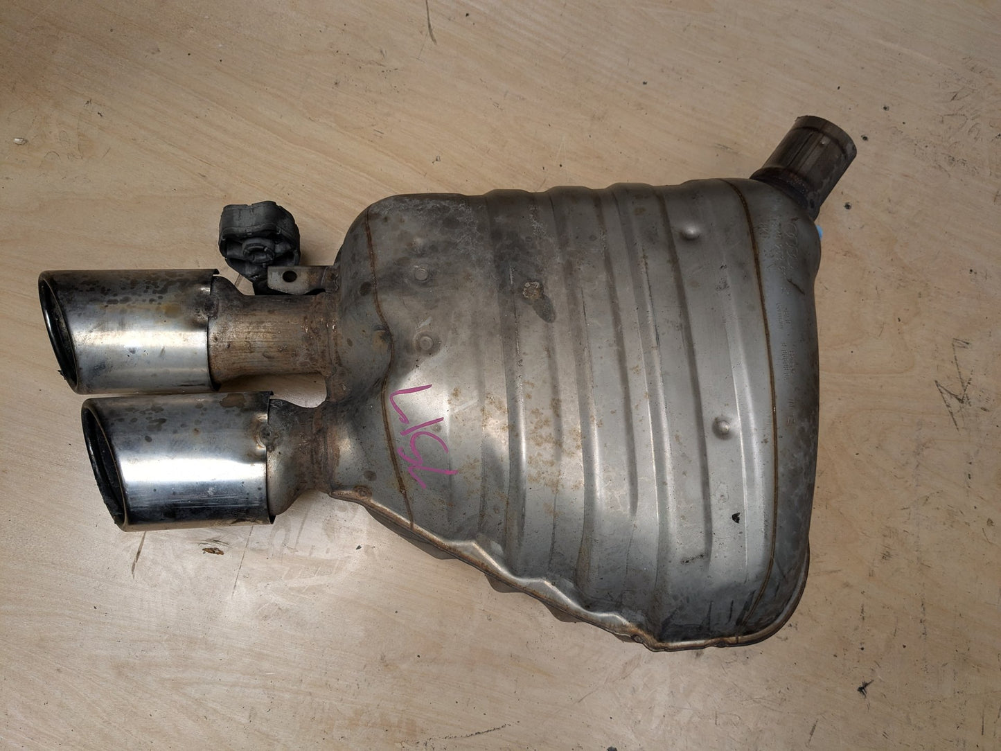 13-17 OEM AUDI S4 S5 3.0L Rear Left Driver Side Exhaust Muffler
