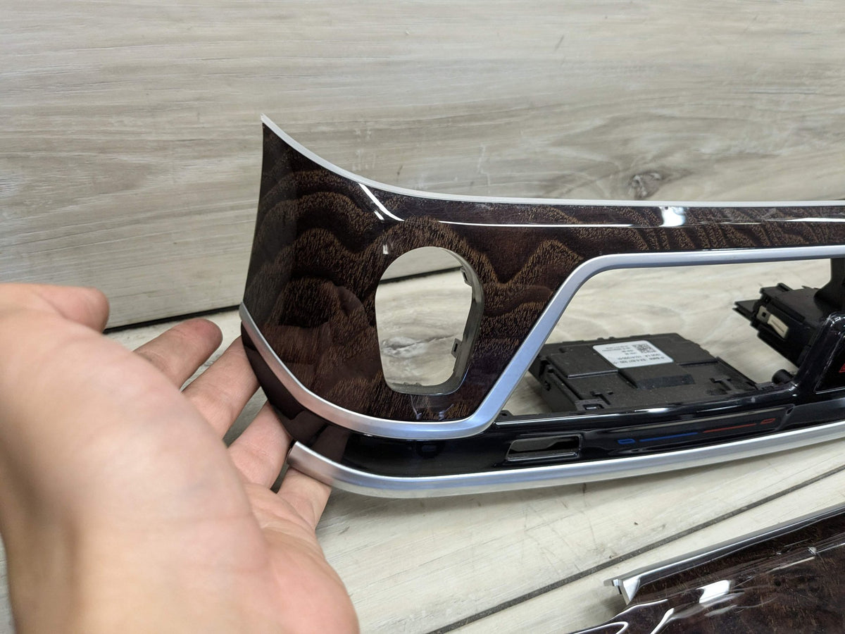 16-19 OEM BMW G12 750 Dash Doors Air Vent Wood Oak Interior Trim SET