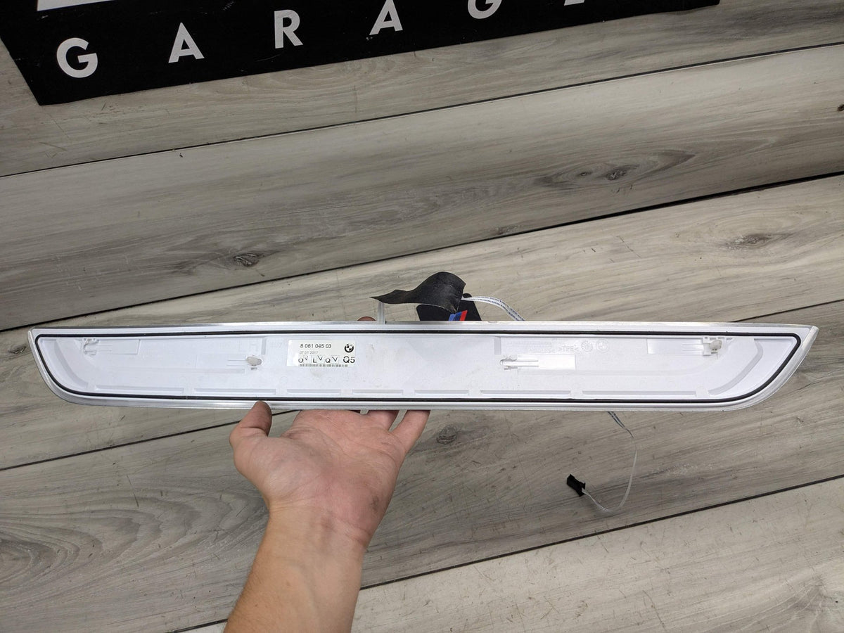 16-22 OEM BMW G12 OEM Rear Left Driver Door Sills M Trim Illuminated Entry Plate