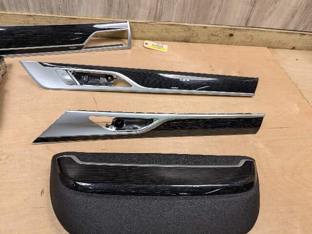 20-22 OEM BMW G12 750 Dash Doors Air Vent Wood Metal Effect Interior Trim SET