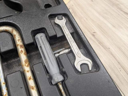 96-02 OEM BMW E36 Z3 Rear Trunk Emergency Tool Kit Storage Tray With Tools