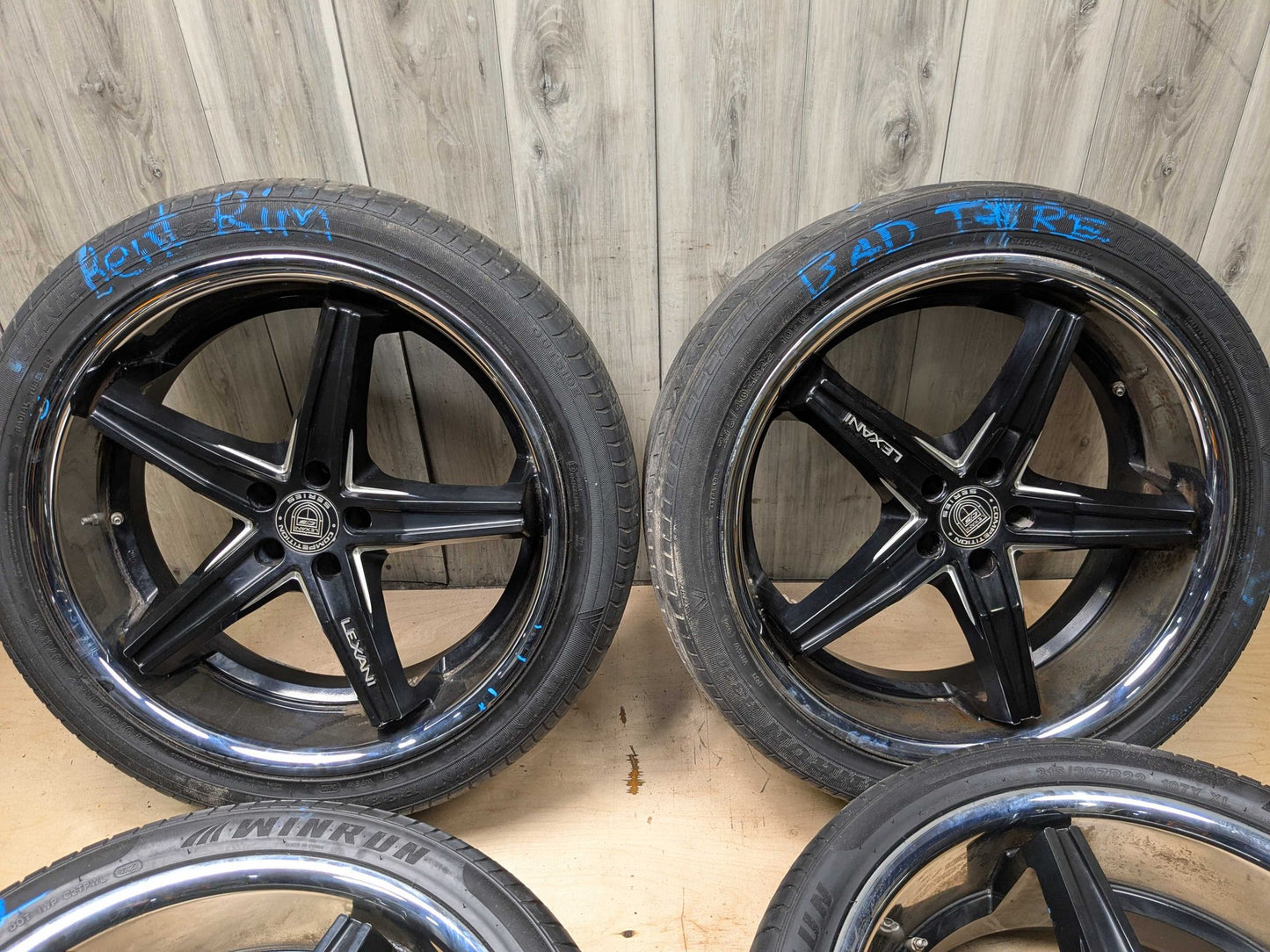 *NOTE* 15-19 LEXANI BMW F16 X6 Wheels Rims 22x9 ET15 5x120 Silver Black SET