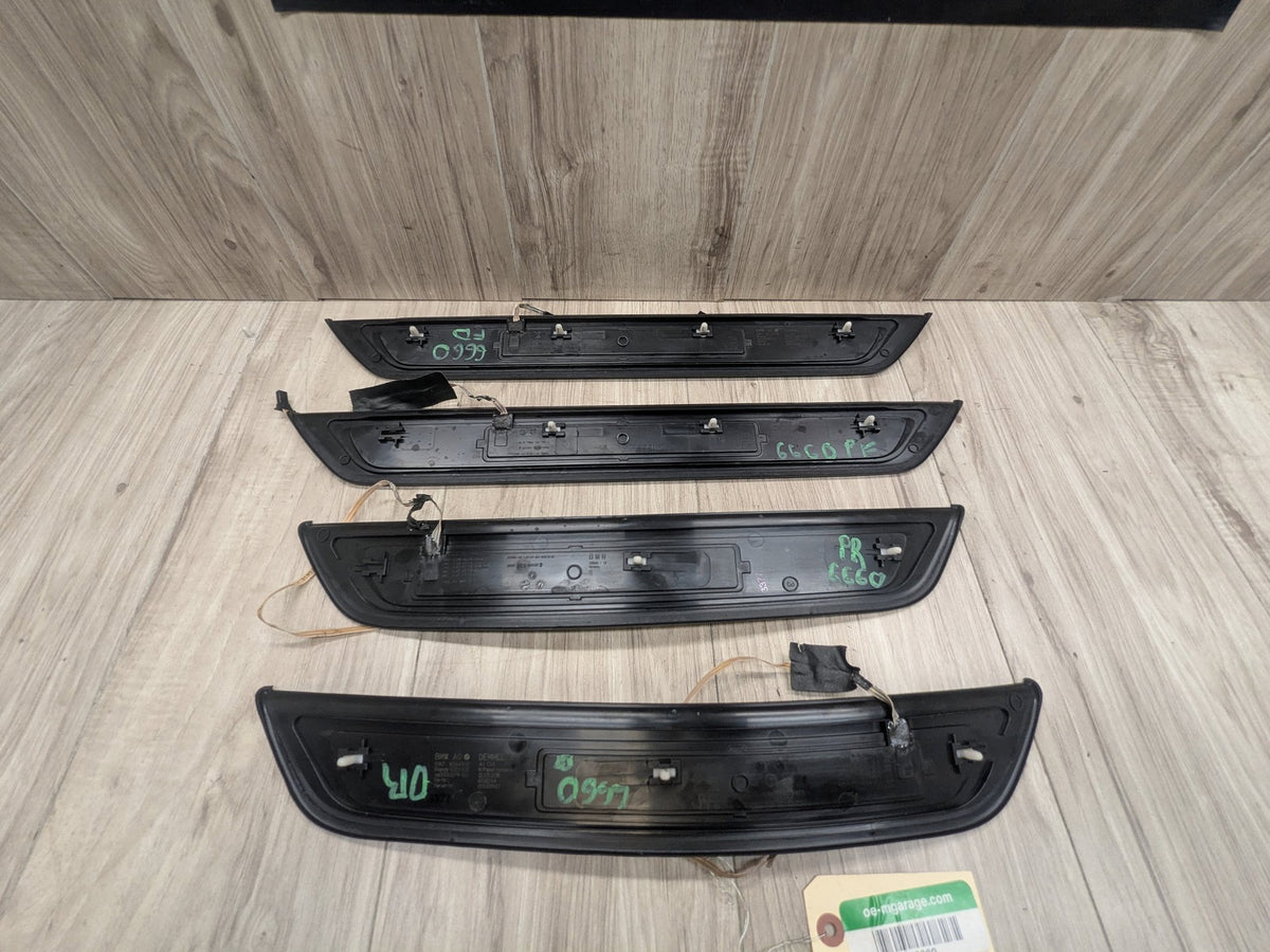 OEM BMW G30 530 540 M550 Front Rear Left Right Illuminated Door Sill Trim SET