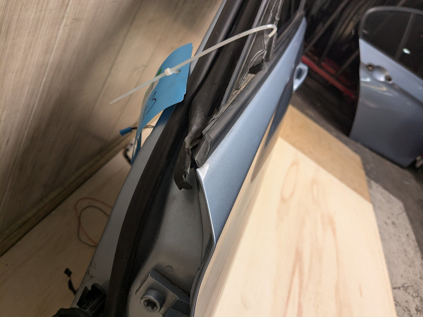 OEM BMW F30 F80 328 330 335 340 M3 Front Left Driver Door Shell Panel Blue B40 LIQUID BLUE METALLIC (B40)