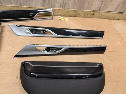 20-22 OEM BMW G12 750 Dash Doors Air Vent Wood Metal Effect Interior Trim SET