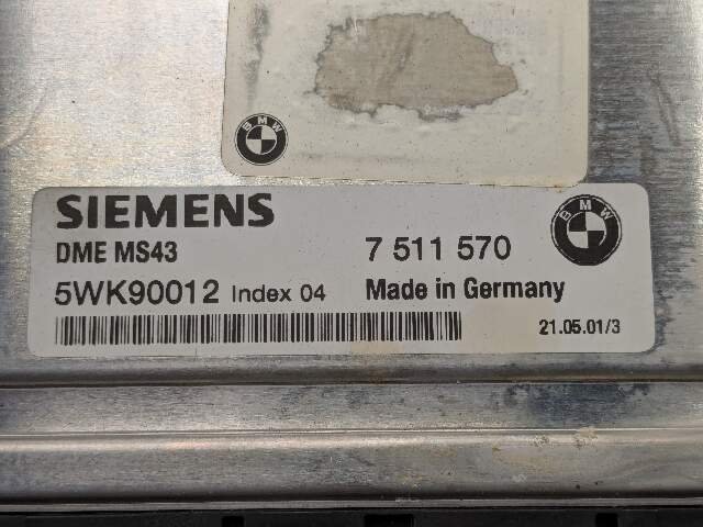 1996 - 2003 BMW Z3 E36 Engine Motor ECU DME Computer Module 7511570 M54B25O0