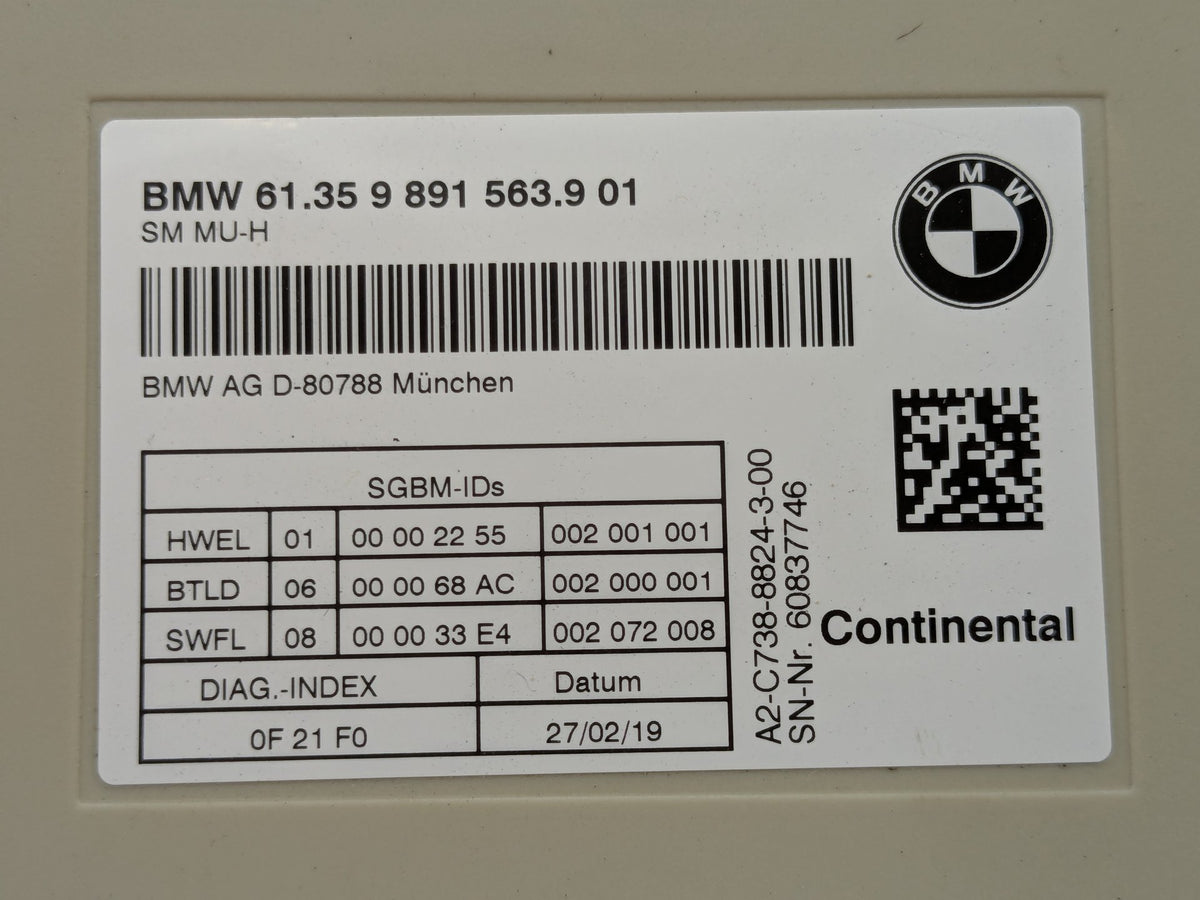 19-26 OEM BMW F95 F97 G01 G05 G12 G20 G22 G30 X3 X5 Front Left Right Seat Module