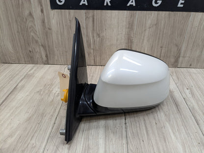 14-18 OEM BMW F15 X5 Left Driver Mirror Auto Dip Heated Shadow Line White