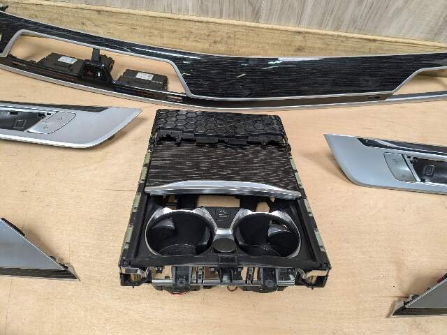 20-22 OEM BMW G12 750 Dash Doors Air Vent Wood Metal Effect Interior Trim SET