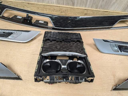 20-22 OEM BMW G12 750 Dash Doors Air Vent Wood Metal Effect Interior Trim SET