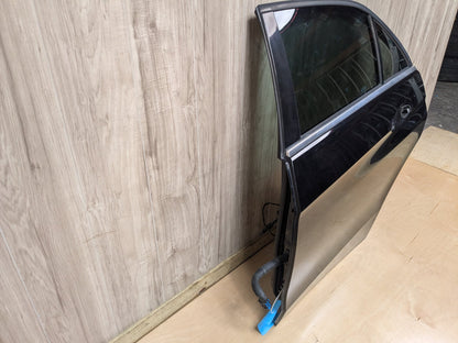 OEM Mercedes W212 E350 E400 E550 Rear Left Driver Door Shell Panel Black 197 (Obsidian black- Metallic finish)