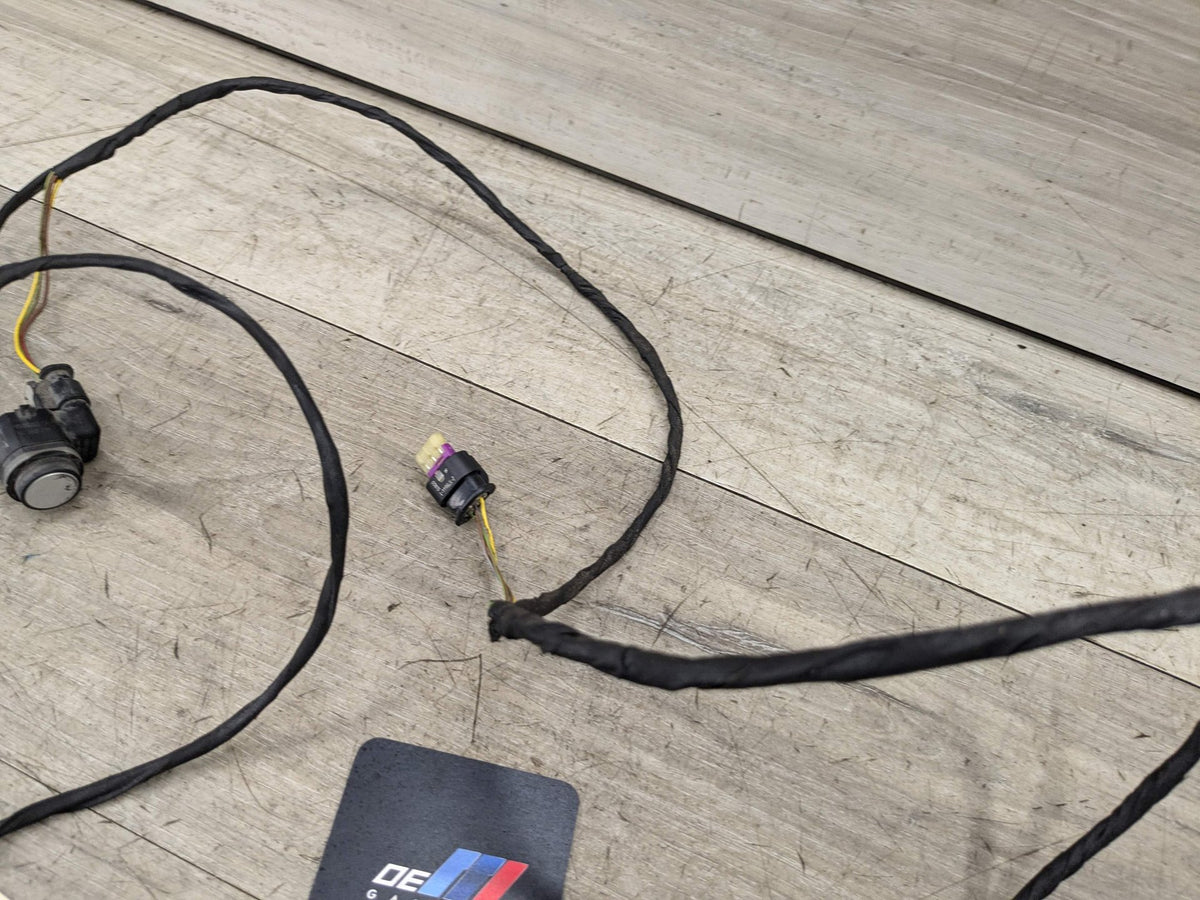 *NOTE* OEM BMW F02 750 Rear Parking Distance Sonic Sensors PDC Harness Silver