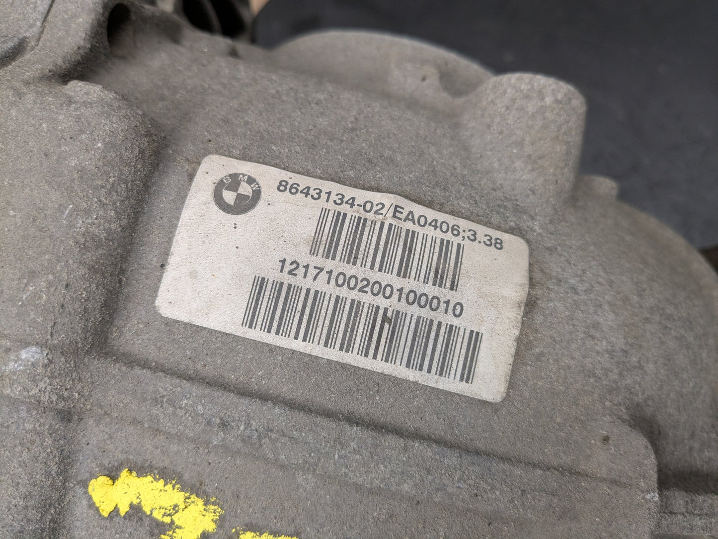 2018 BMW X3 Rear Axle Carrier Differential 108111k 8643134
