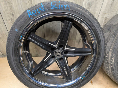 *NOTE* 15-19 LEXANI BMW F16 X6 Wheels Rims 22x9 ET15 5x120 Silver Black SET