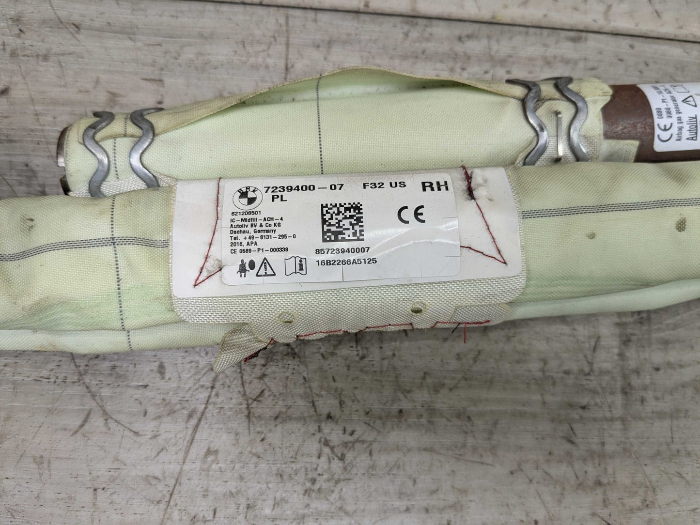 14-20 OEM BMW F32 F82 M4 Right Passenger Top Roof Head Air Bag Airbag Curtain