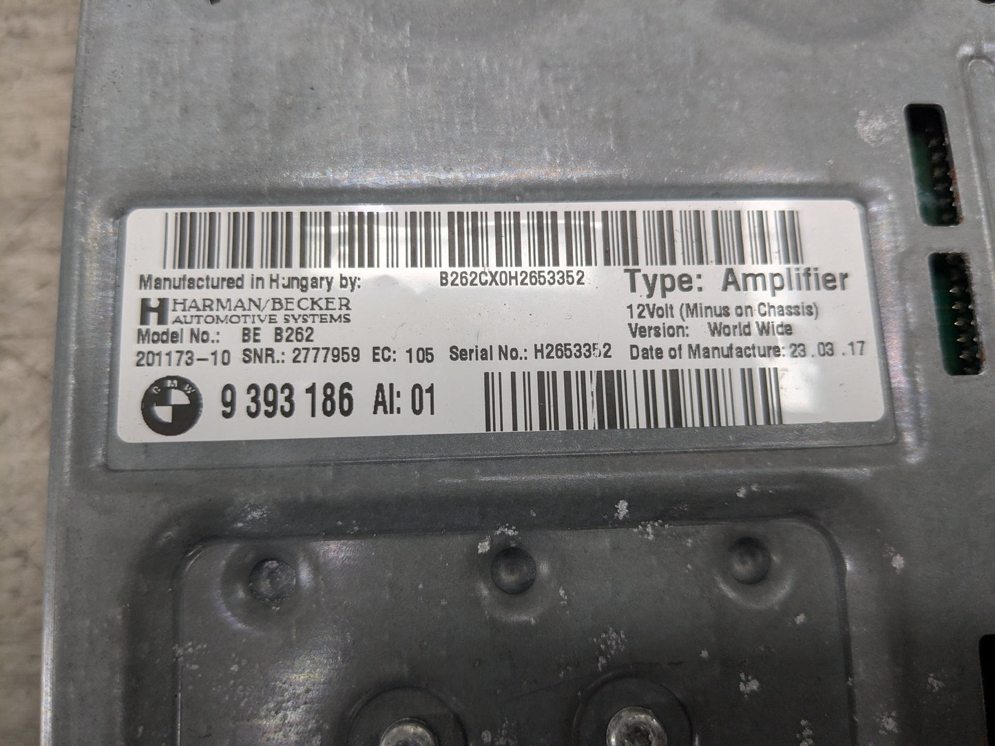 OEM BMW F31 F32 F33 F34 F36 Sound Audio AMP Amplifier HARMAN KARDON