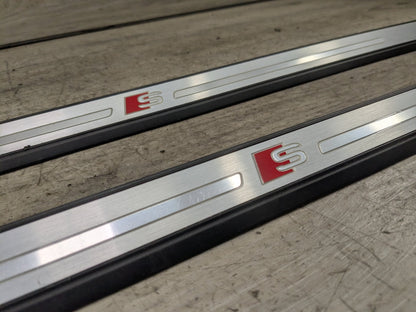 2018-2024 Audi S5 B9 Rear Left Right Scuff Plate Door Sill SET 8W6947417A S Line