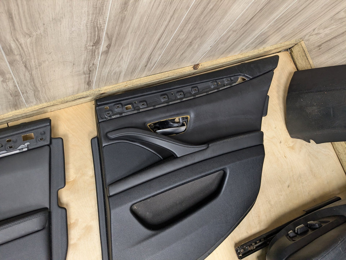 11-13 OEM BMW F10 M5 Front Rear Left Right Interior Seats Door Panels BLACK