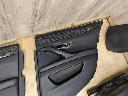 11-13 OEM BMW F10 M5 Front Rear Left Right Interior Seats Door Panels BLACK