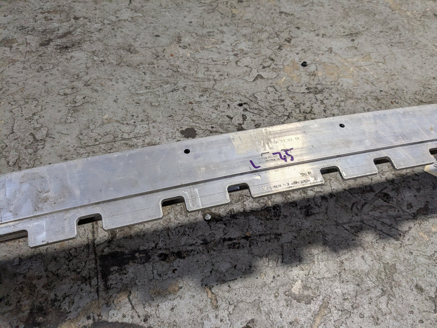 2017-2023 BMW M550i G30 Rear Bumper Reinforcement Rebar Bar 7413876 18-23 OEM BMW G30 M550 REAR Bumper Reinforcement Rebar Carrier Impact Crash Bar