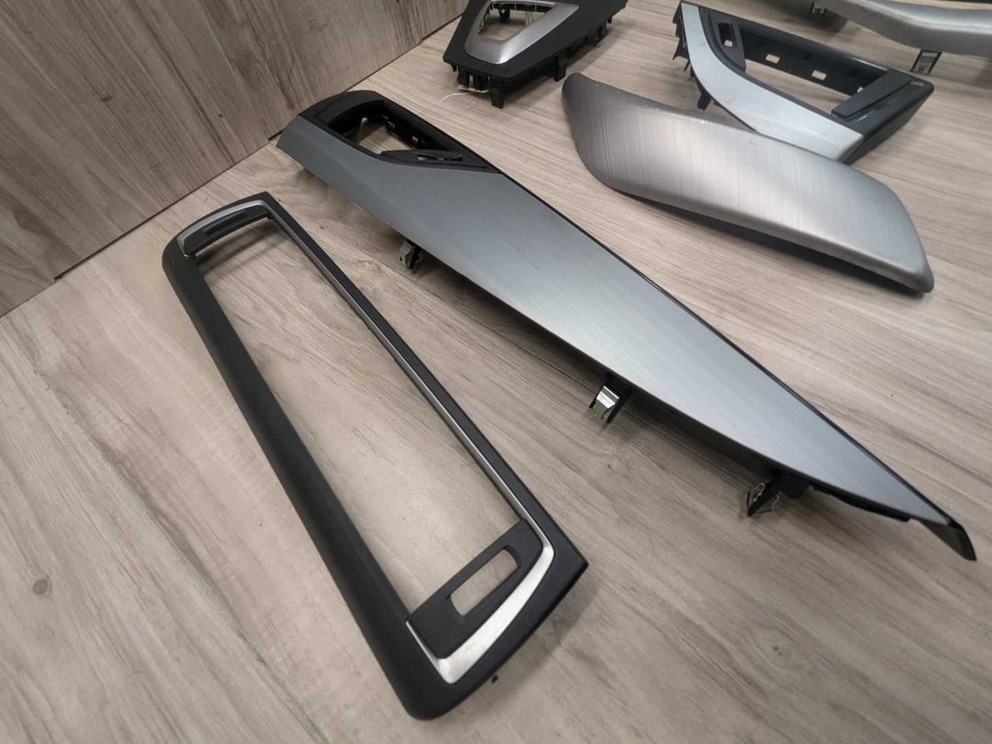 14-17 OEM BMW F22 228 M235 Central Console Dash Doors Aluminum Interior Trim SET