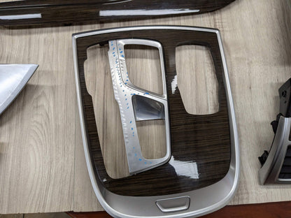 16-19 OEM BMW G12 750 Center Dash Doors Air Vent Wood Interior Light Trim SET