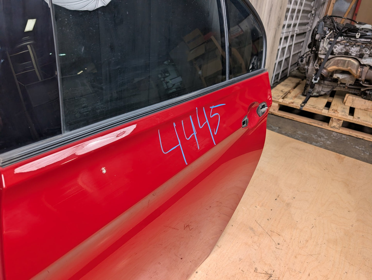 OEM BMW F30 F80 328 330 335 340 M3 Rear Left Driver Door Shell Panel Red A75 MELBOURNEROT METALLIC (A75)