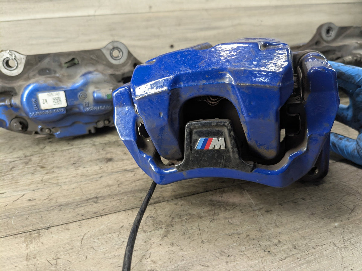 2018-2024 BMW X3 G01 Front Rear Left Right Brake Caliper SET 6891283 *OEM BMW G01 X3 M40 G20 M340 FRONT REAR Left Right Brake Calipers BREMBO Blue