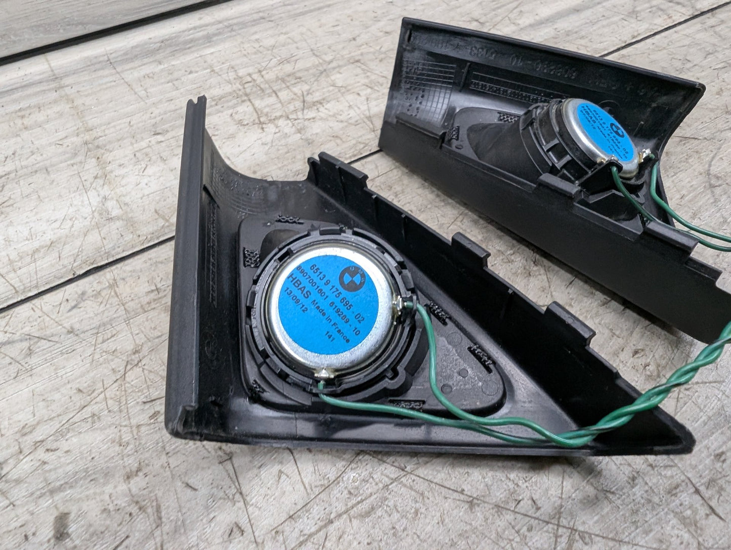 2011-2016 BMW 528i F10- Front Left Right Door Triangle Speakers PAIR PN: 9175695