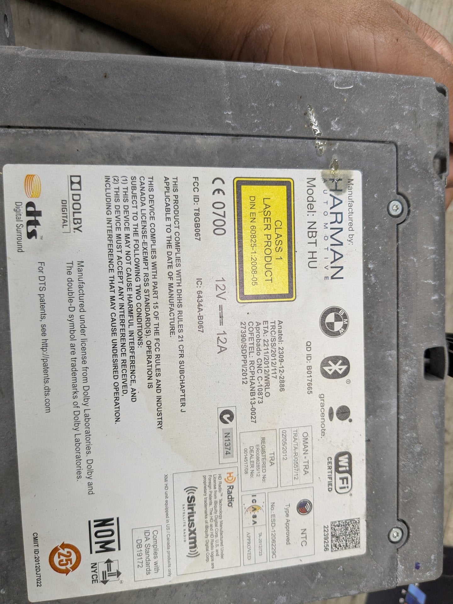 OEM BMW F15 F30 F32 F80 F82 Navigation NBT Headunit Radio CD Head Unit HW 2.1