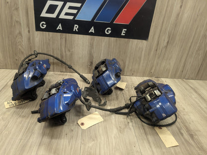 14-20 OEM BMW F22 F23 M235 M240 Front Rear Brake Calipers Brembo SET Blue