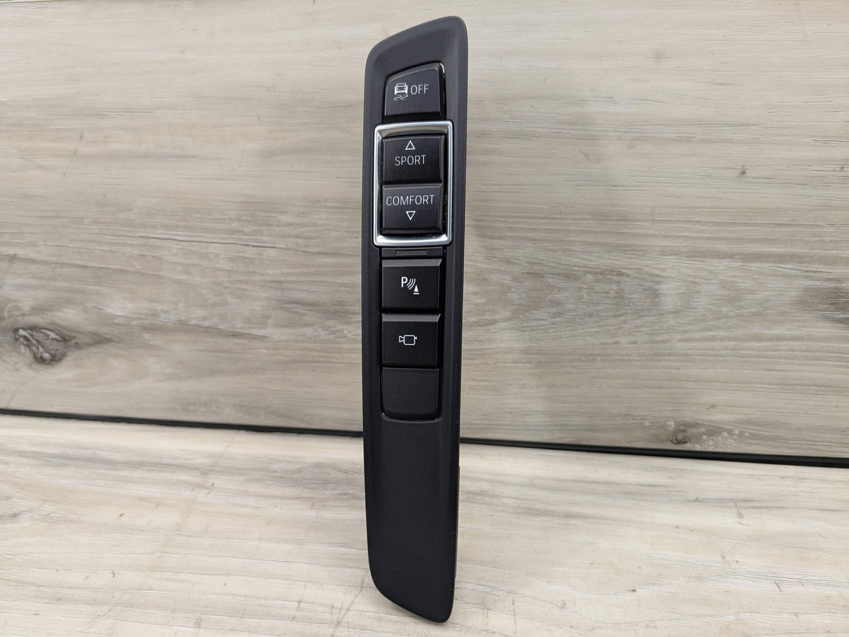 14-19 OEM BMW F15 F16 X5 X6 Center Console Traction Control Switch Panel Black