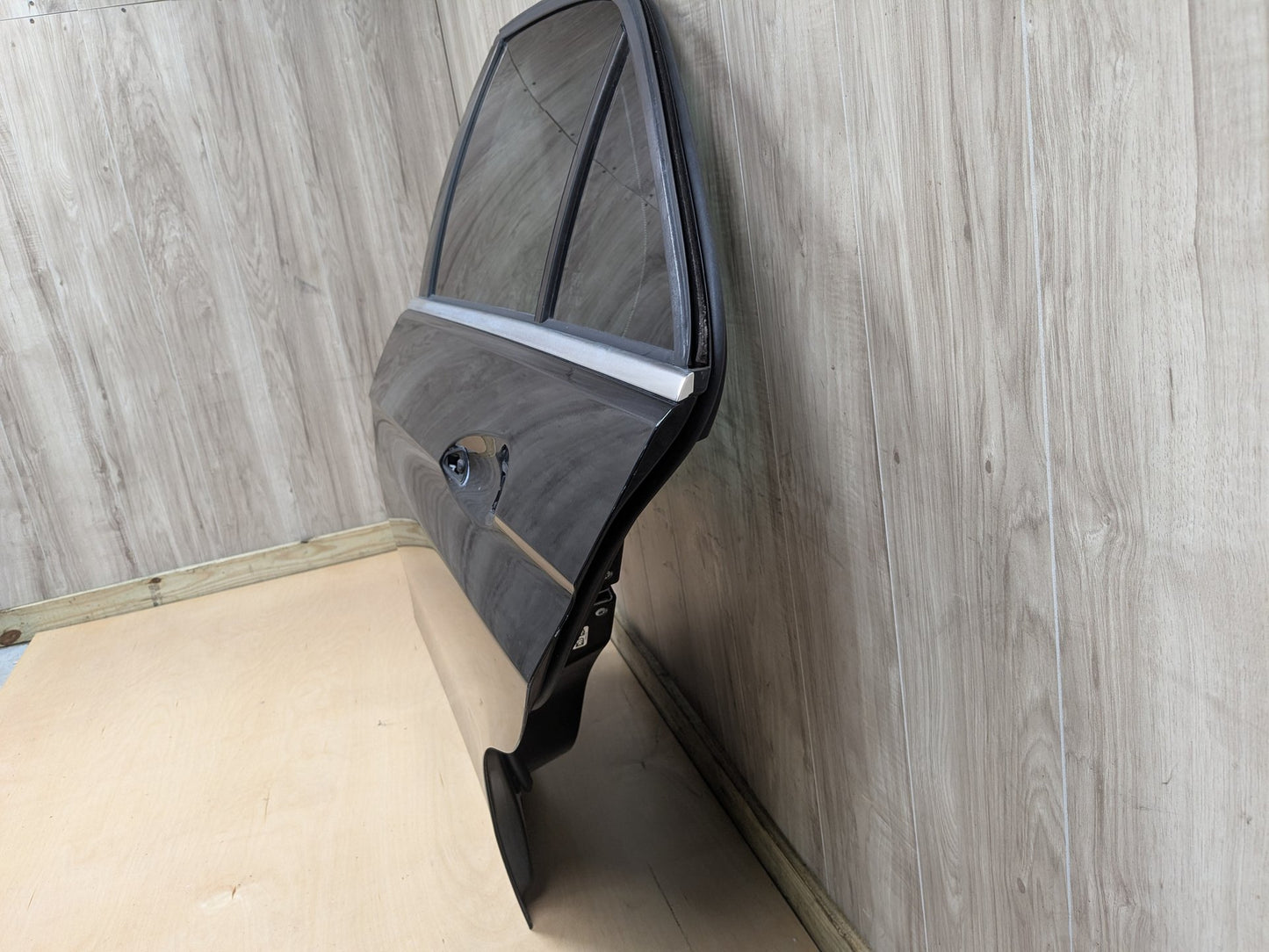 OEM Mercedes W212 E350 E400 E550 Rear Left Driver Door Shell Panel Black 197 (Obsidian black- Metallic finish)