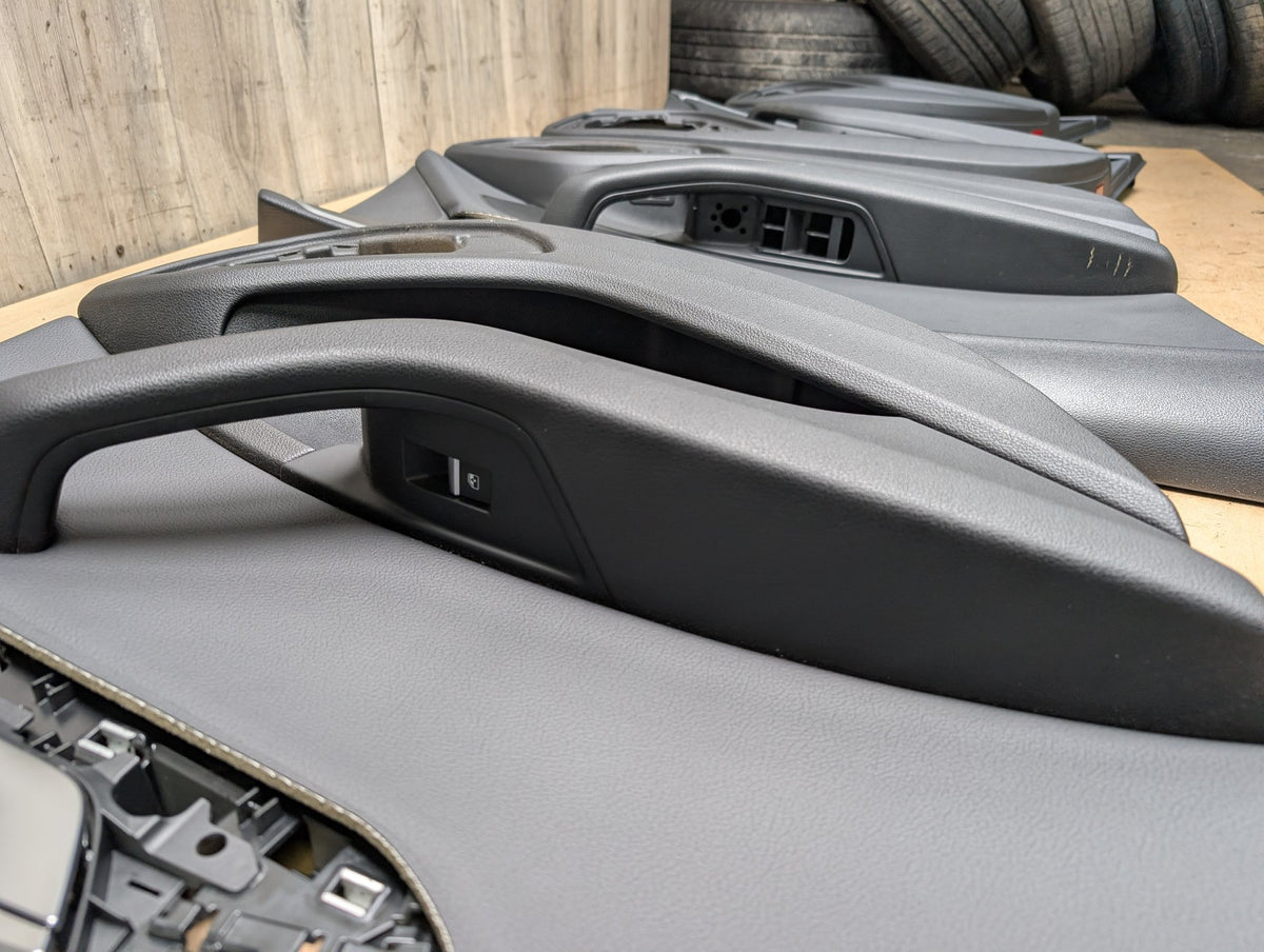 *17-19 OEM AUDI B9 A4 Front Rear Interior Door Panels Black SET Ambient Lighting