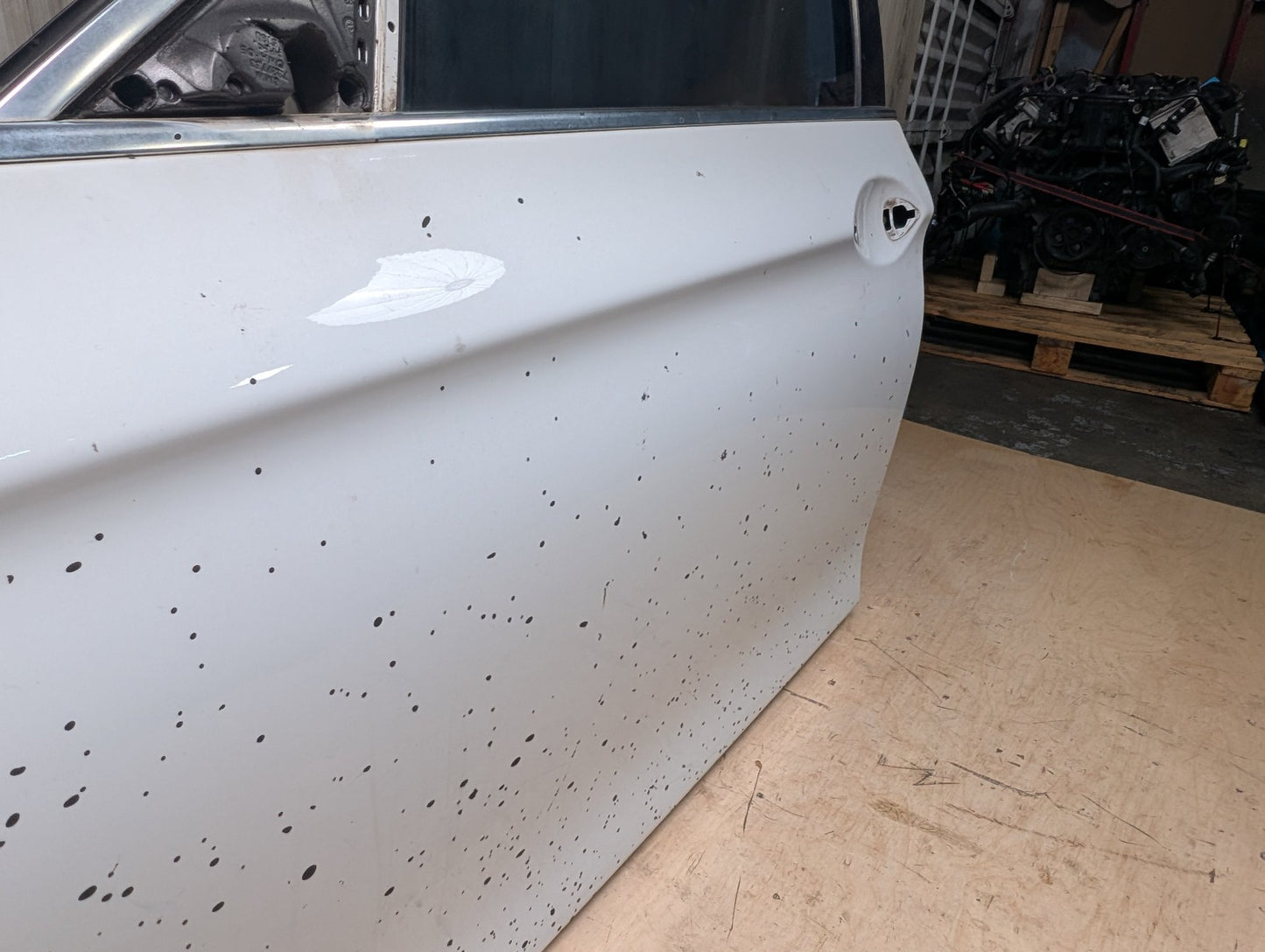 *11-16 OEM BMW F10 528 535 Sedan Front Left Driver Door Shell Panel White White 300
