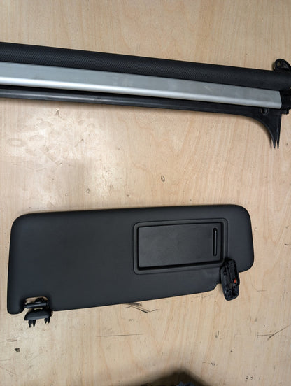 18-24 OEM Audi A5 S5 Interior Upper Left Right Roof Headliner Sun Visors Door Trim SET
