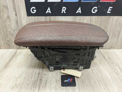 14-19 OEM BMW F15 F16 X5 X6 Front Center Console Arm Rest Leather TERRA