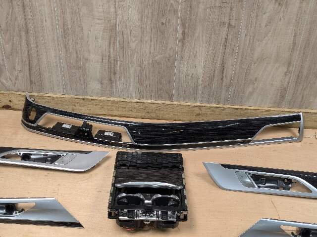 20-22 OEM BMW G12 750 Dash Doors Air Vent Wood Metal Effect Interior Trim SET