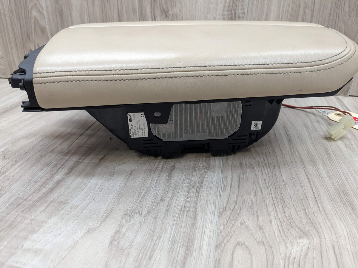 16-19 OEM BMW G11 G12 740 750 M760 Center Console Armrest Beige Leather*