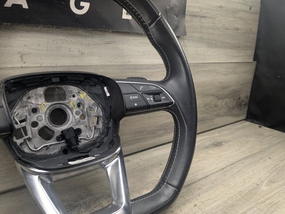 18-20 OEM AUDI Q5 SQ5 SPORT Leather Steering Wheel w/ Switches & Shifters