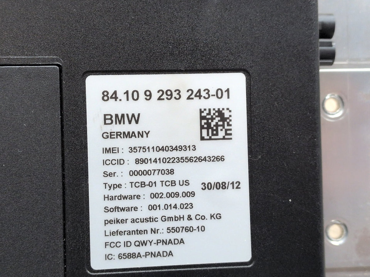 2011-2016 BMW M5 F10 Antenna Telematics Control Module 9293243 OEM